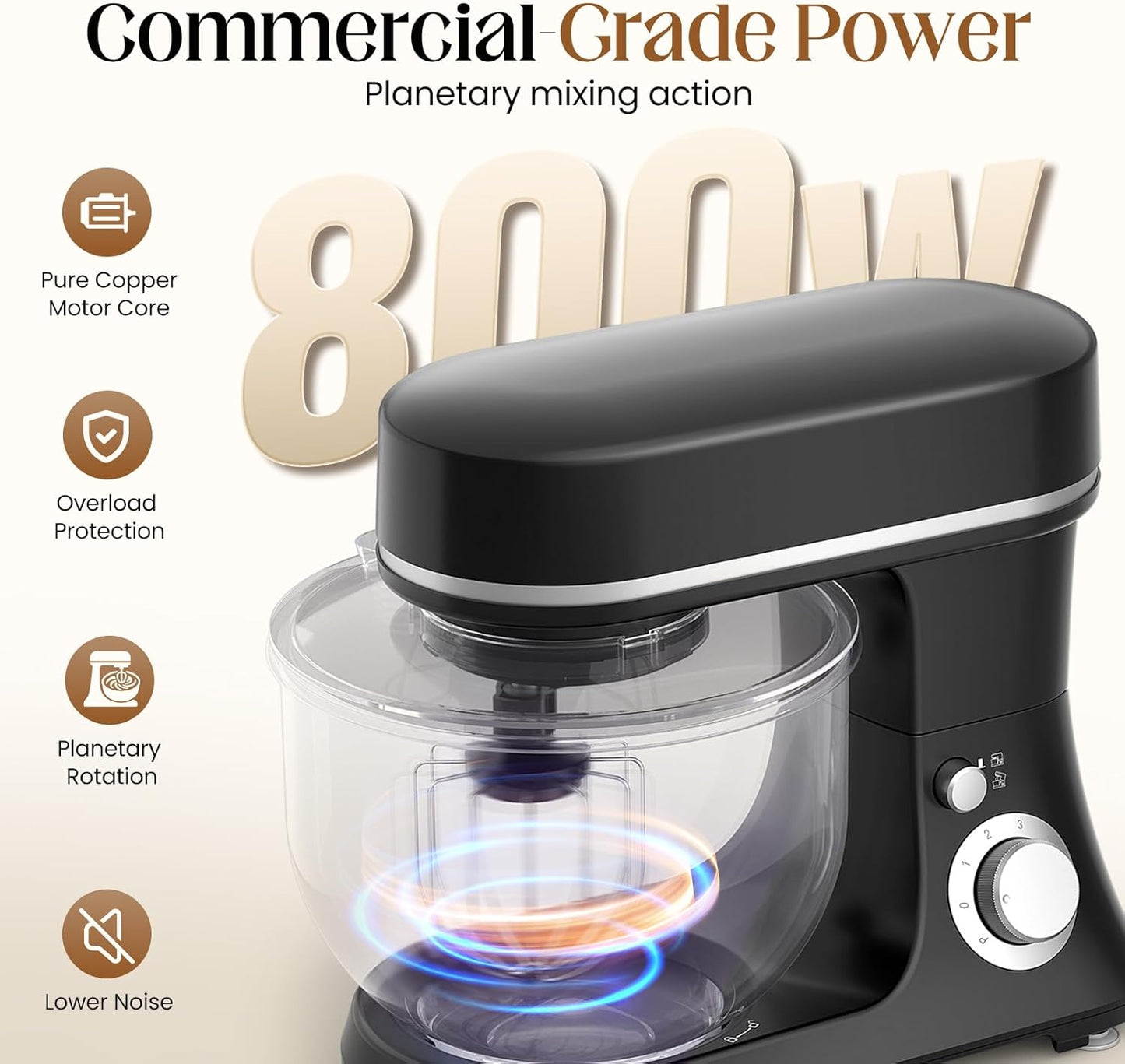 GoshoKitchen Stand Mixer 5.5 Quart