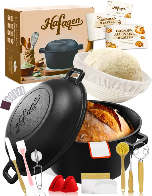 GoshoKitchen Cast Iron Dutch Oven 6QT